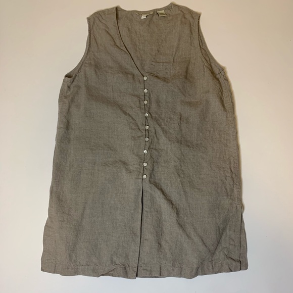 Vintage Ann Taylor Linen Tunic Blouse - Picture 3 of 11